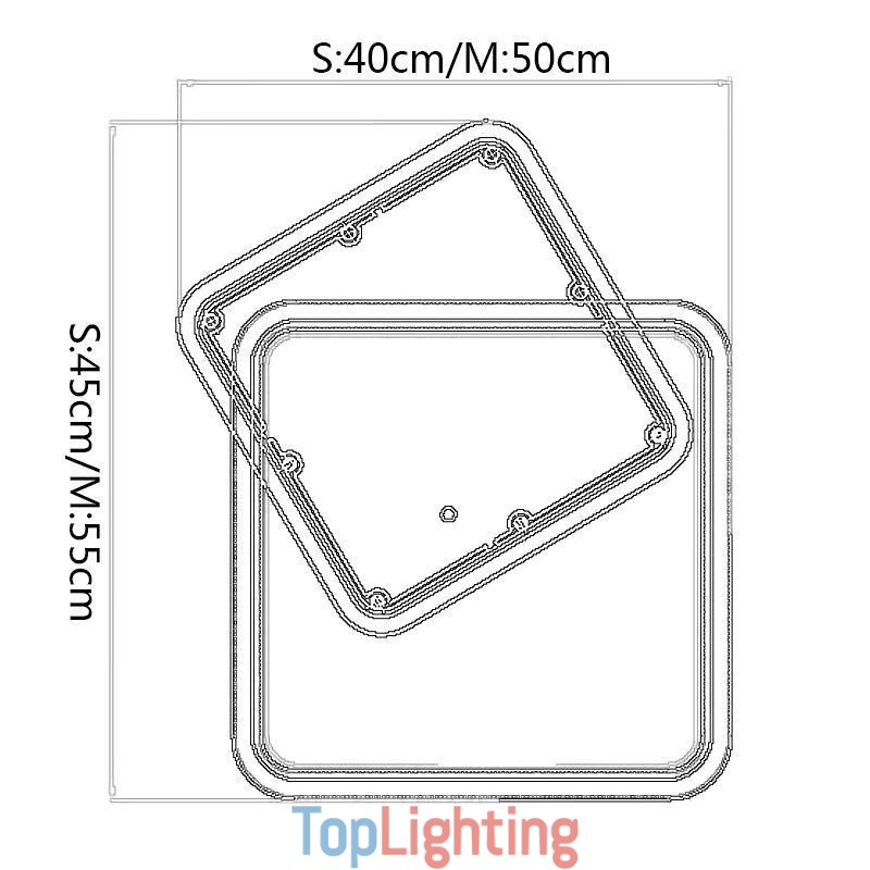Modern Flush Mount Geometric Square Ceiling Light