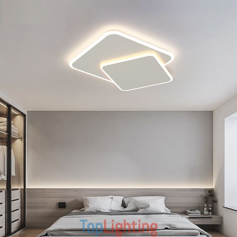 Modern Flush Mount Geometric Square Ceiling Light