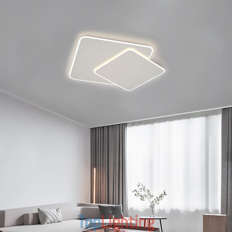 Modern Flush Mount Geometric Square Ceiling Light
