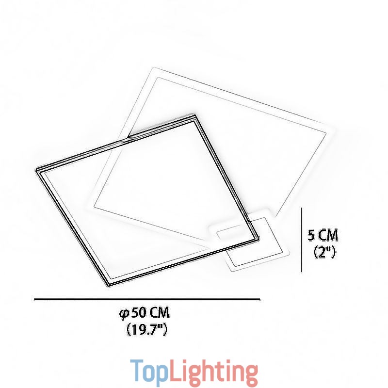 Modern Ceiling Light Geometric Square Ceiling Light