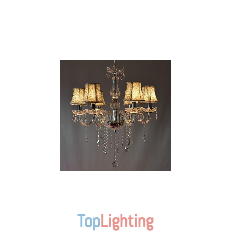 Modern Luxury 6 Lights Chandelier In Crystal Decoration