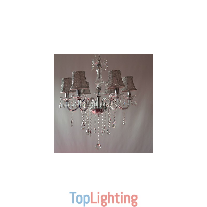 Modern Luxury 6 Lights Chandelier In Crystal Decoration