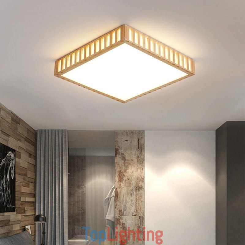 Japanese Ceiling Lamp Square Wood Ceiling Lamp