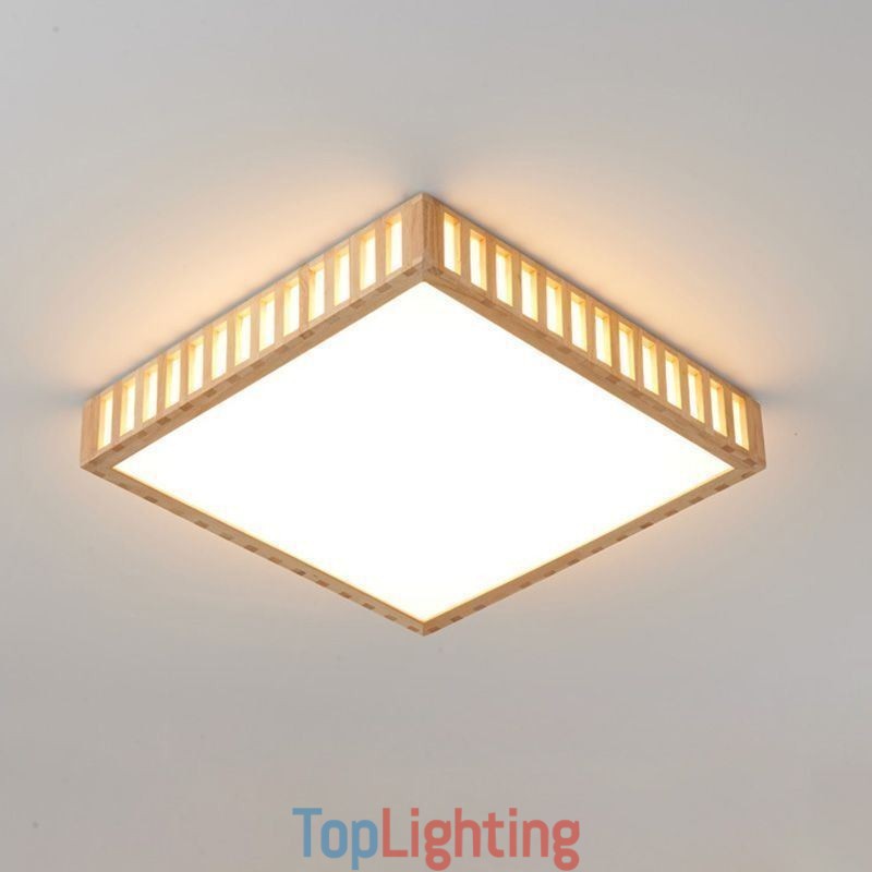 Japanese Ceiling Lamp Square Wood Ceiling Lamp