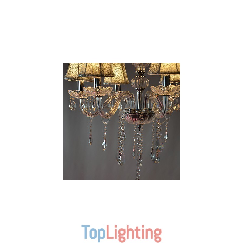 Modern Luxury 6 Lights Chandelier In Crystal Decoration