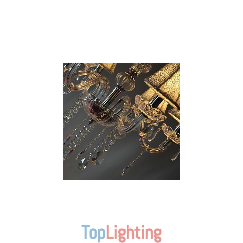 Modern Luxury 6 Lights Chandelier In Crystal Decoration