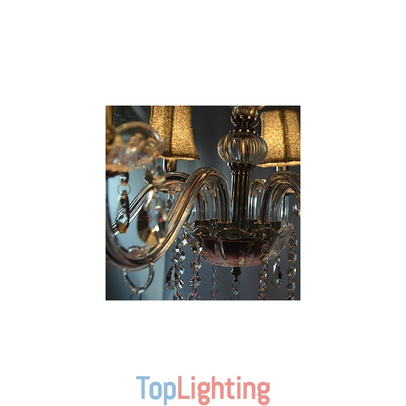 Modern Luxury 6 Lights Chandelier In Crystal Decoration