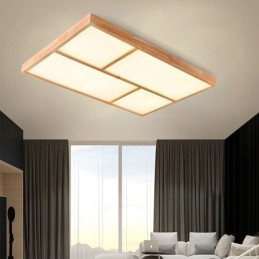 Modern Ceiling Light Minimalist Wood Style Flush Mount Ceiling Light Fixture