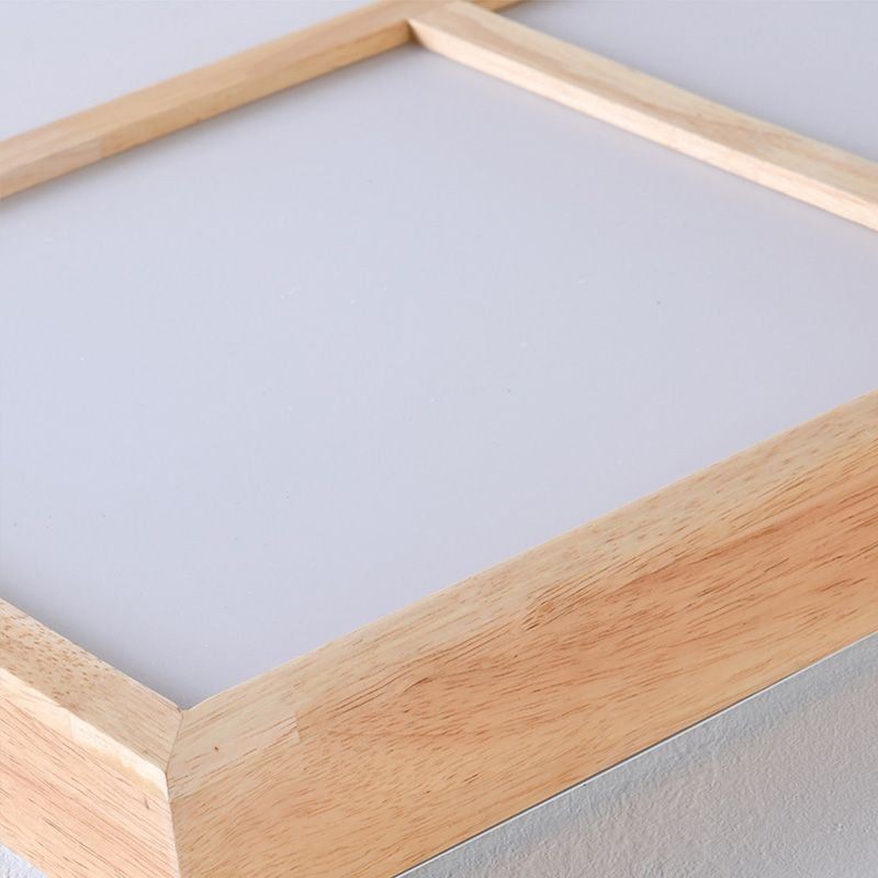 Modern Ceiling Light Minimalist Wood Style Flush Mount Ceiling Light Fixture