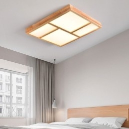 Japanese Acrylic Ceiling Light Geometric Wood Ceiling Lamp
