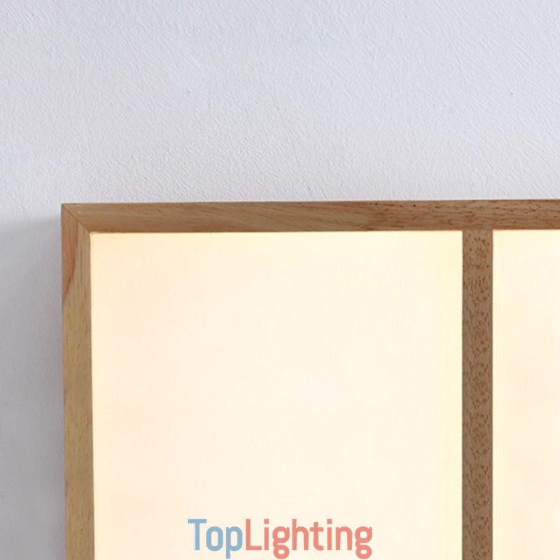 Japanese Acrylic Ceiling Light Geometric Wood Ceiling Lamp