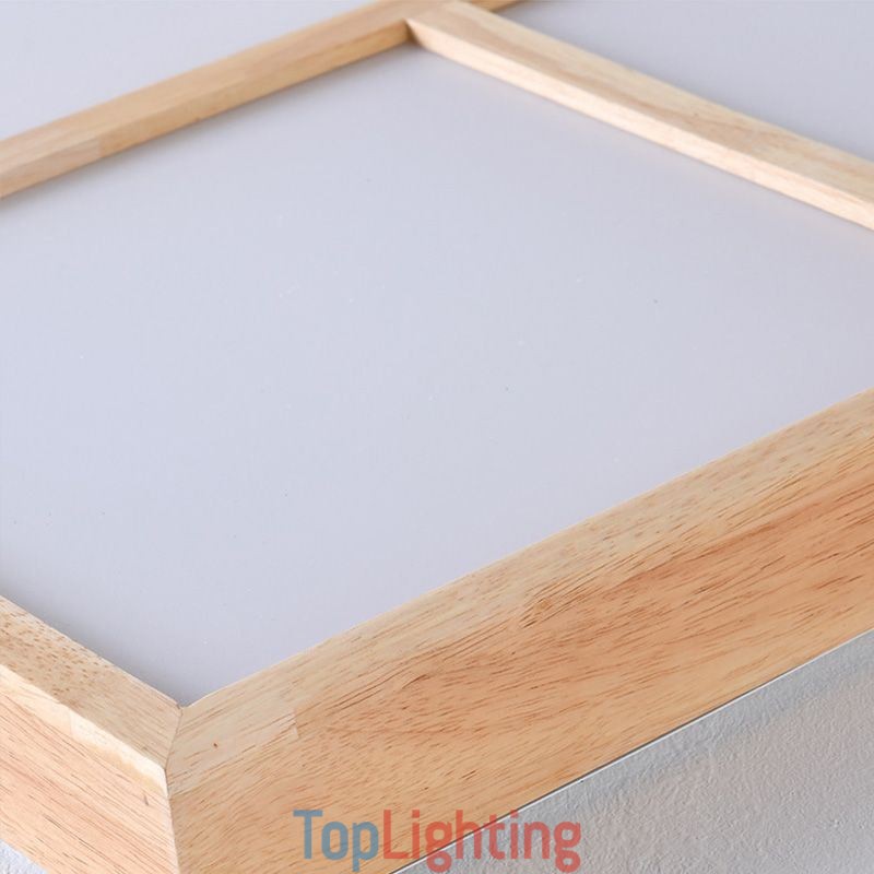 Japanese Acrylic Ceiling Light Geometric Wood Ceiling Lamp