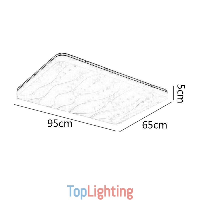 Japanese Acrylic Ceiling Light Rectangular Corrugated Ceiling Lamp