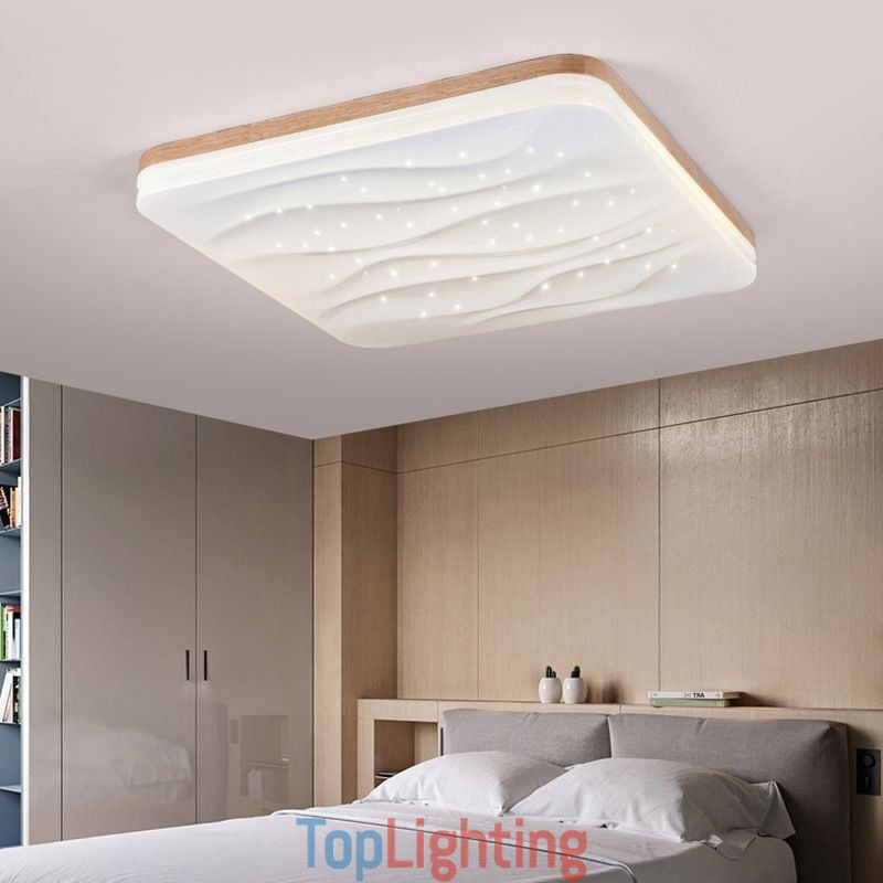 Japanese Acrylic Ceiling Light Square Corrugated Ceiling Lamp