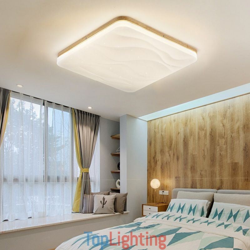 Japanese Acrylic Ceiling Light Square Corrugated Ceiling Lamp