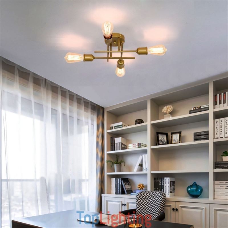 Flush Mount Ceiling Light Fixture 4 Light Socket