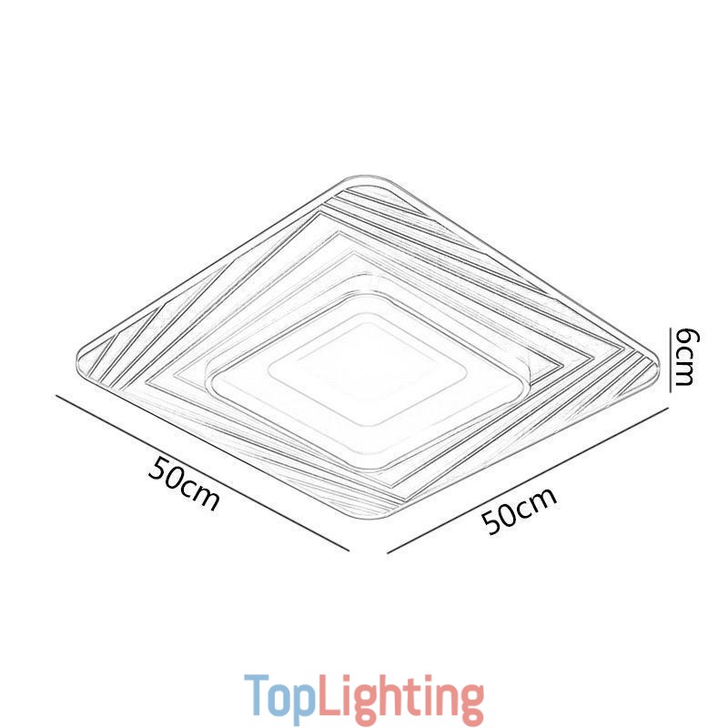 Ceiling Light Flush Mount Square Ceiling Lamp