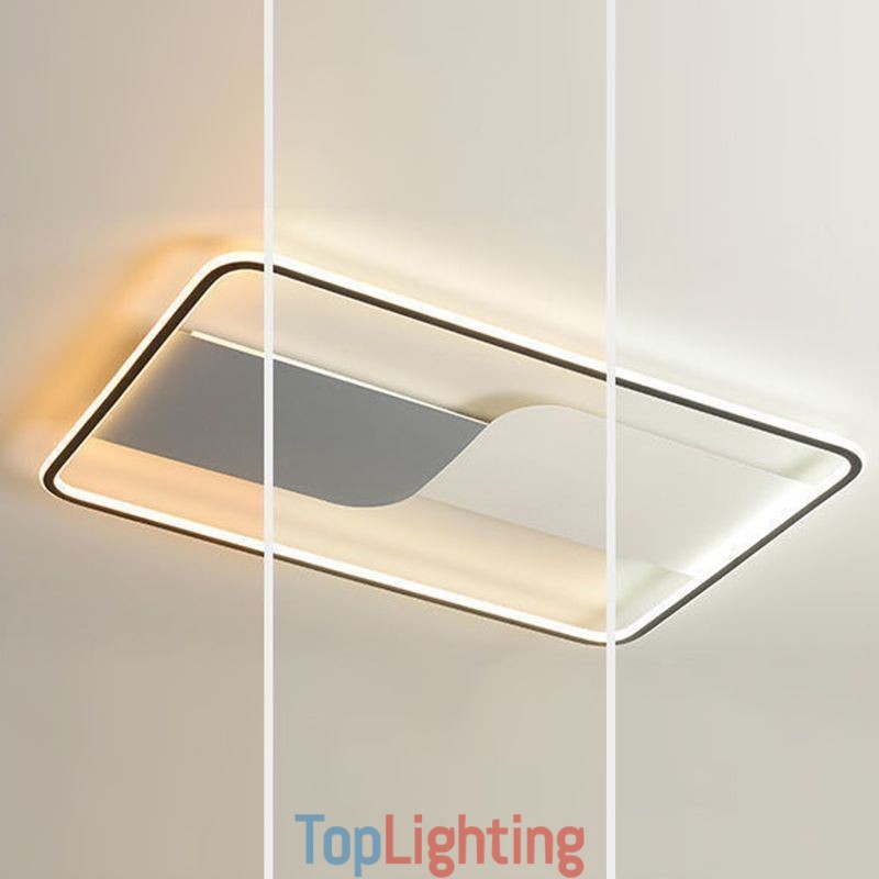 Modern Ceiling Lights Fixture Rectangular Flush Mount Ceiling Lamps 90*60cm