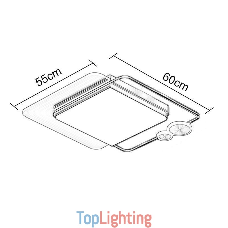 Nordic Ceiling Light Square Acrylic Flush Mount Ceiling Lighting Fixture