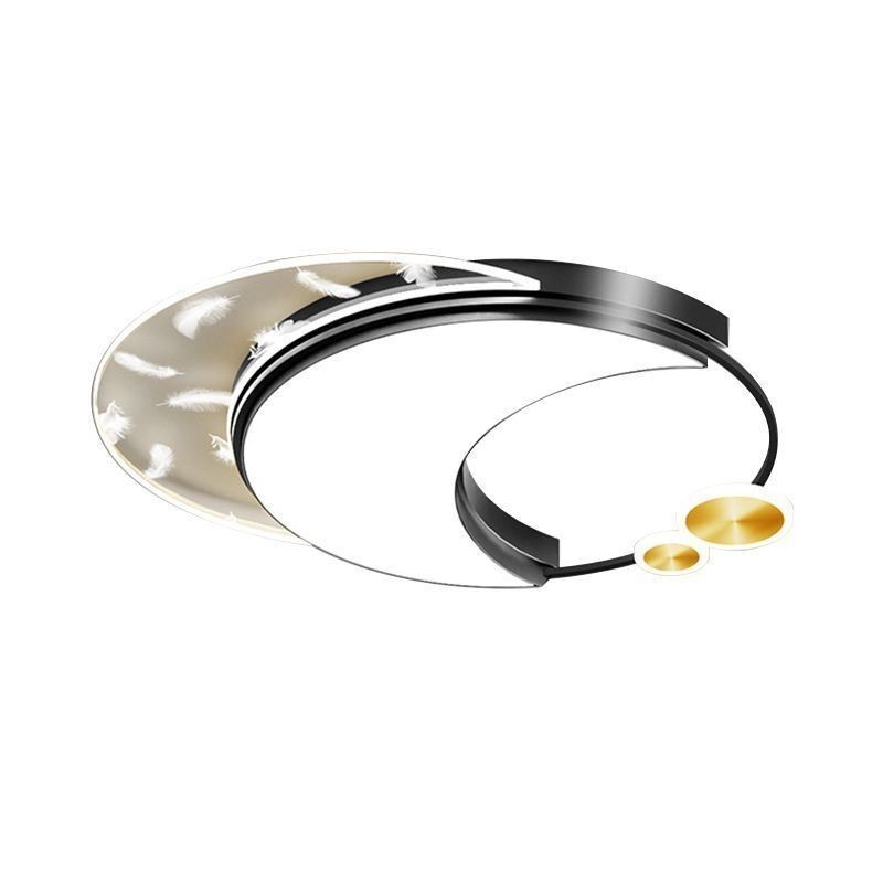 Flush Mount Modern Moon Shape Ceiling Light