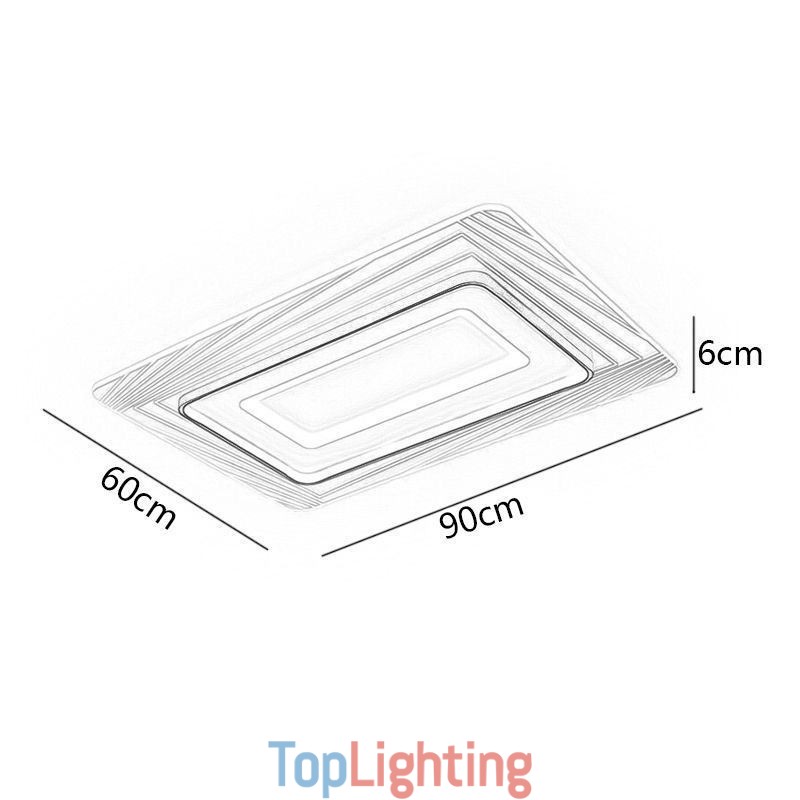 Rectangular Flush Mount Ceiling Light Minimalist Acrylic Ultrathin Ceiling Lamp