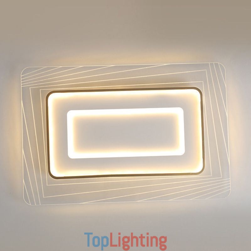 Rectangular Flush Mount Ceiling Light Minimalist Acrylic Ultrathin Ceiling Lamp