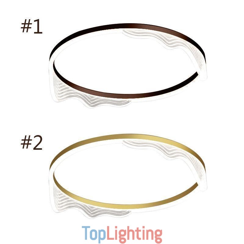 Flush Mount Circular Ceiling Light With Wavy Edge Decoration