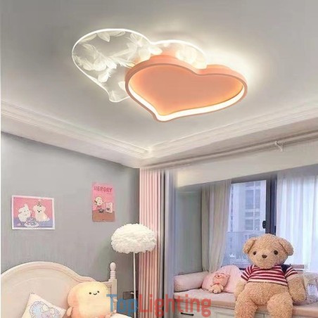 Modern Lights Heart Shape Flush Mount Ceiling Light Girls Modern Lights Heart Shape Flush Mount Ceiling Light Girls