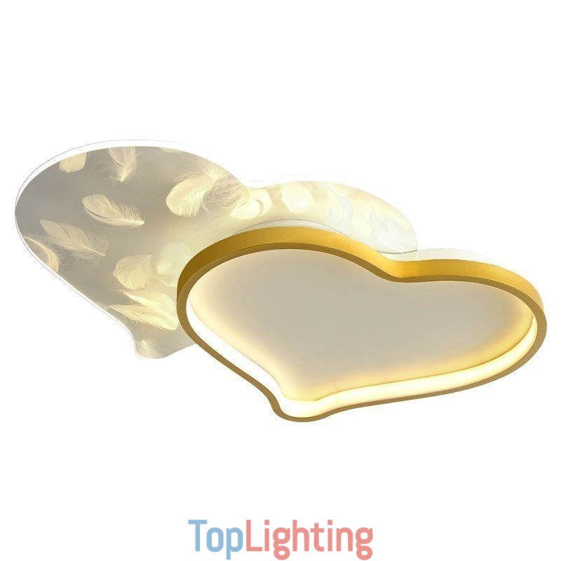 Modern Lights Heart Shape Flush Mount Ceiling Light Girls