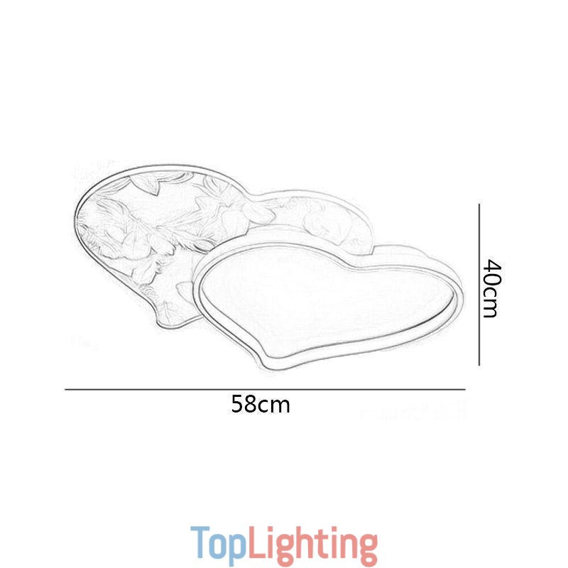 Modern Lights Heart Shape Flush Mount Ceiling Light Girls