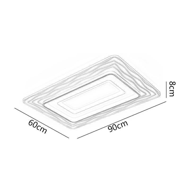 Rectangular Flush Mount Minimalist Acrylic Ultrathin Ceiling Lamp