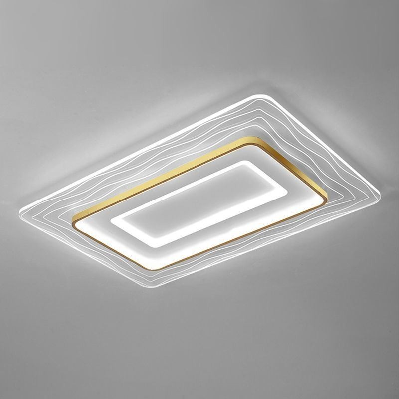 Rectangular Flush Mount Minimalist Acrylic Ultrathin Ceiling Lamp