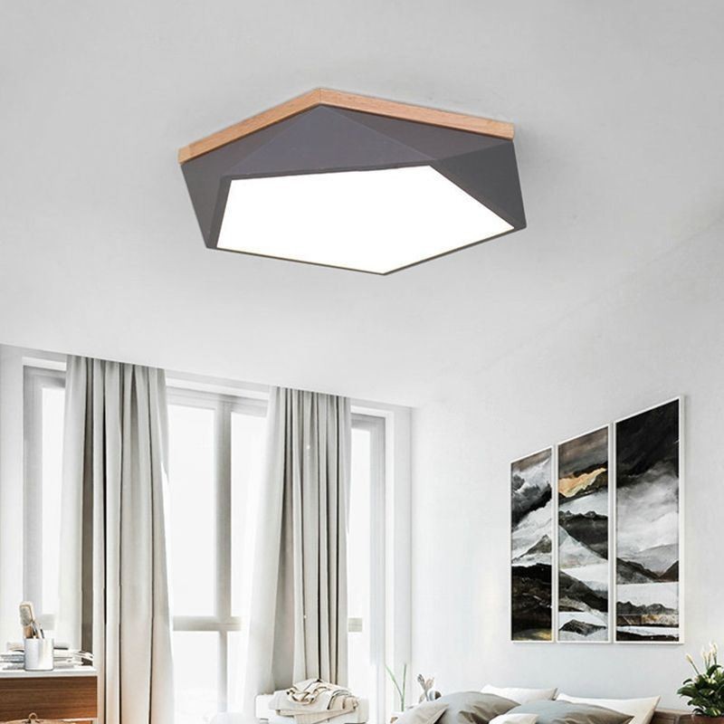 Modern Ceiling Light Diamond Shape Design Dimmable Flush Mount Ceiling Lights Fixture