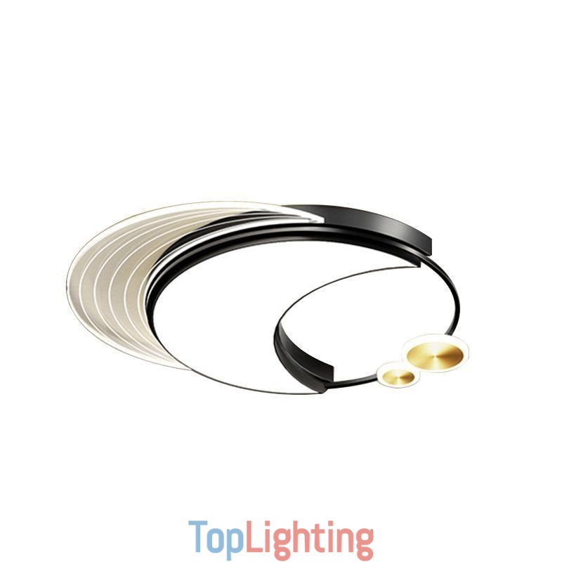 Dimmable Ceiling Light Modern Flush Mount Lighting Fixtures with Moon Shape 36W