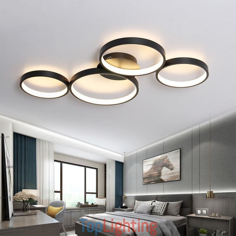 Ceiling Lamp 7200LM 4 Rings Lighting Fixture