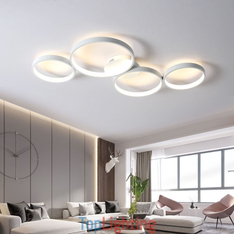 Ceiling Lamp 7200LM 4 Rings Lighting Fixture