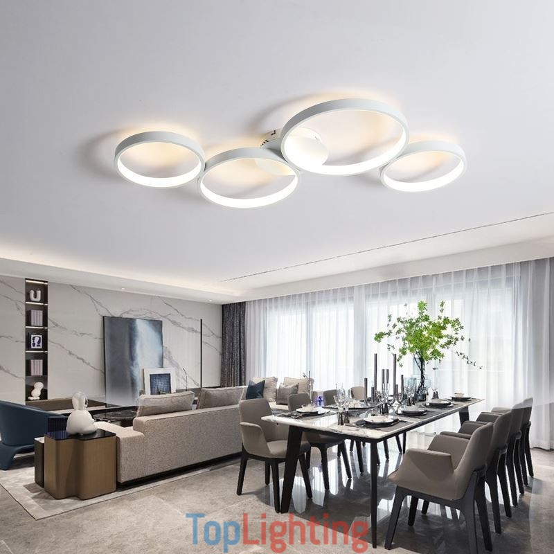 Ceiling Lamp 7200LM 4 Rings Lighting Fixture