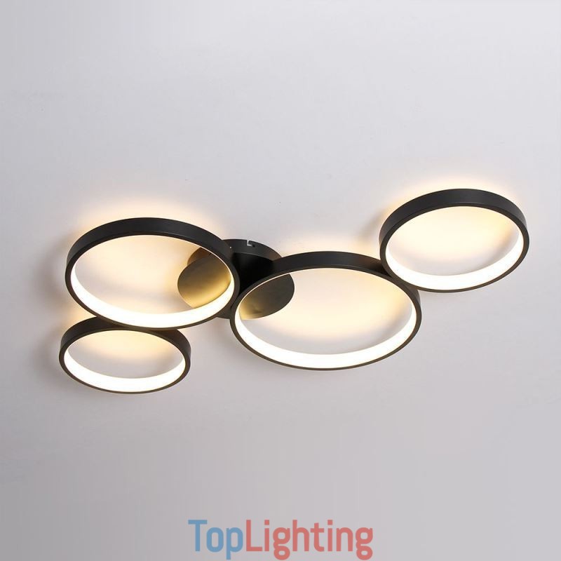 Ceiling Lamp 7200LM 4 Rings Lighting Fixture