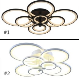 Dimmable Ceiling Light Modern Ring Circle Flush Mount Ceiling Lamp