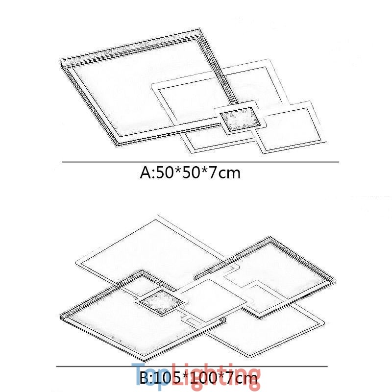 Flush Mount Square Ceiling Light Fixture