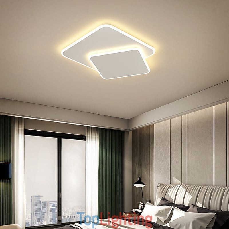Flush Mount Double Square Ceiling Light