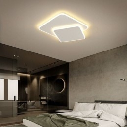 Flush Mount Double Square Ceiling Light