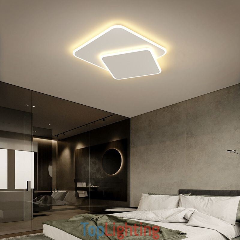 Flush Mount Double Square Ceiling Light