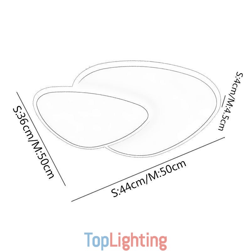 Flush Mount Double Triangle Ceiling Lighting