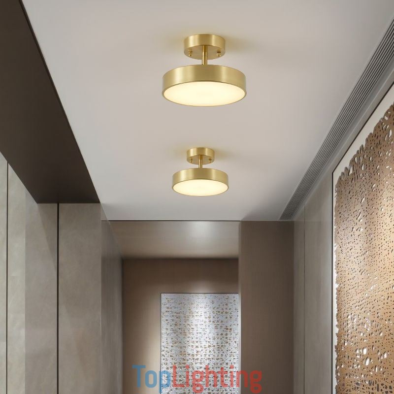 Gold Copper Mini Round Ceiling Light