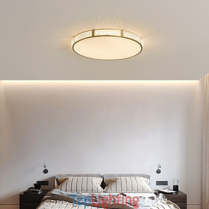 Flush Mount Ceiling Light Round Light Fixtures Tricolor Dimming