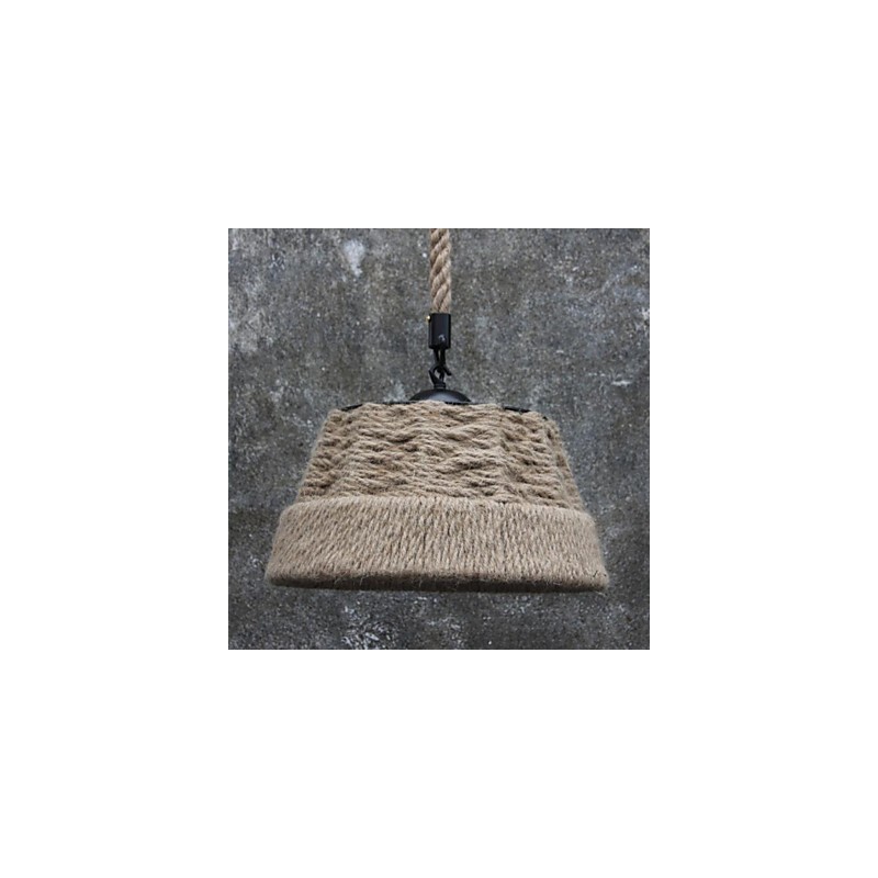 Retro handmake hemp rope countyard chandelier lamp in the industrial countryside style