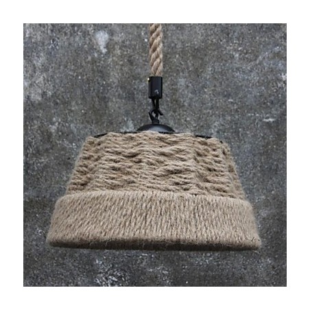 Retro handmake hemp rope countyard chandelier lamp in the industrial countryside style Retro handmake hemp rope countyard chandelier lamp in the industrial countryside style