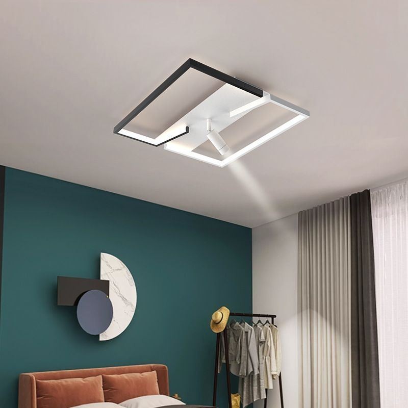 Ceiling Lamp Black & White Acrylic Lighting Spotlight