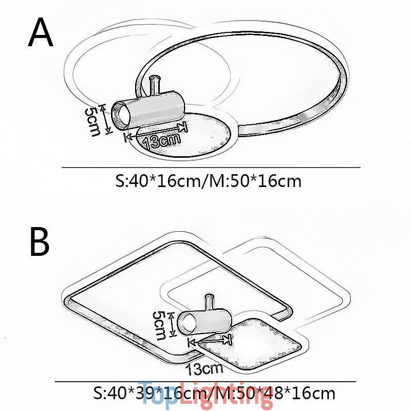 Ceiling Lamp Creative Acrylic Flush Mount Spotlight